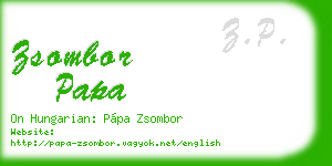zsombor papa business card