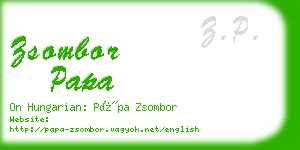 zsombor papa business card